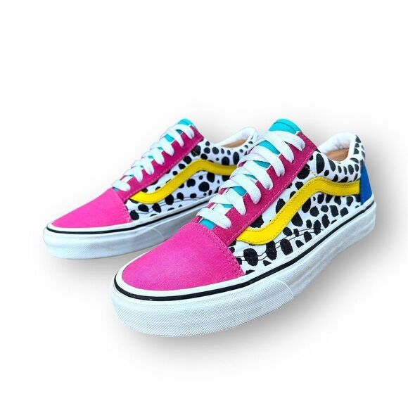 Vans Old Skool Platform Sneakers Multicolor Unisex Size 7 Pink Polka Dot Color - Picture 7 of 14